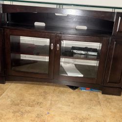 TV Stand With Glass Top 