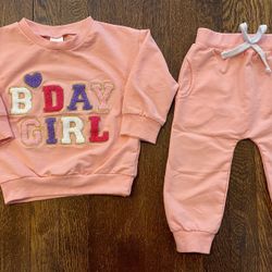 Birthday Girl Sweatsuit 12-18 Months