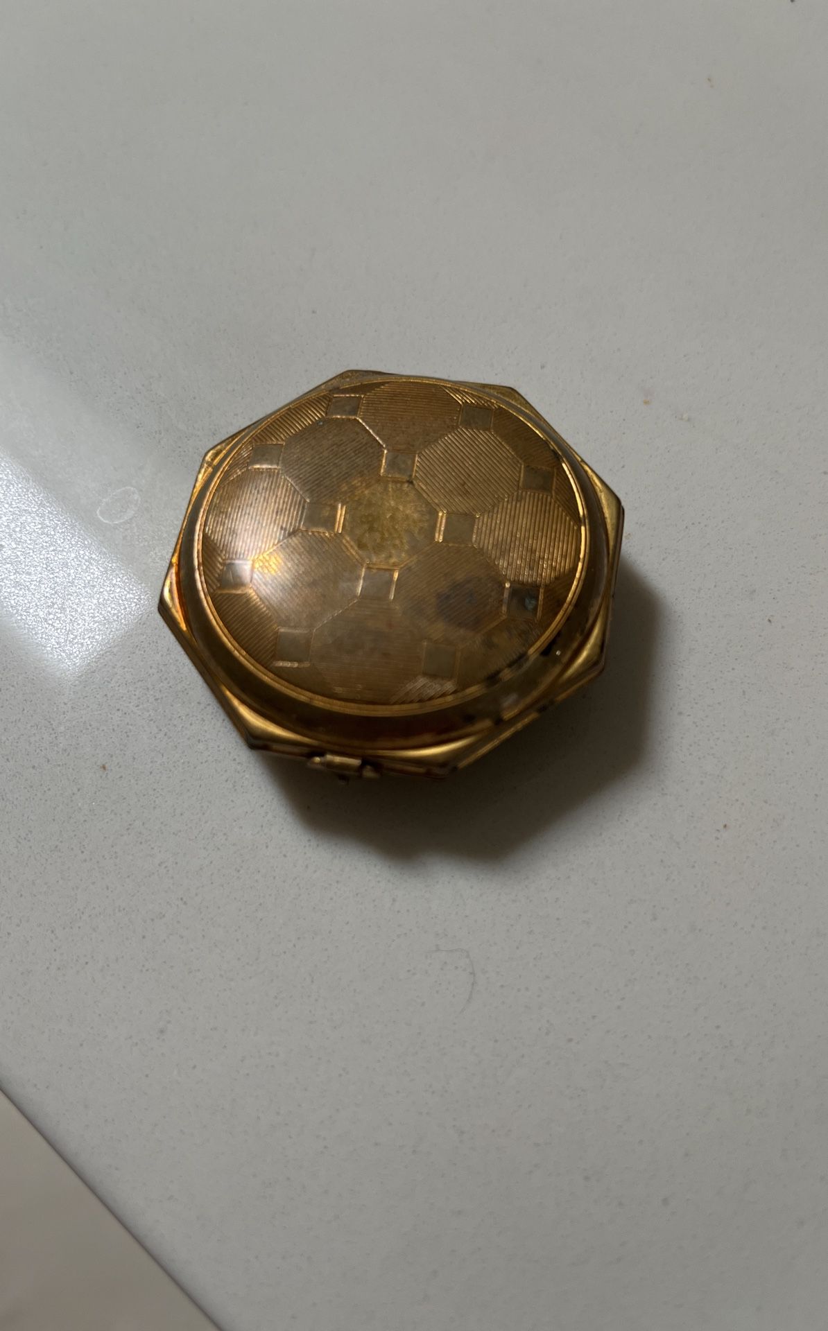 Vintage Powder Case With Mirror
