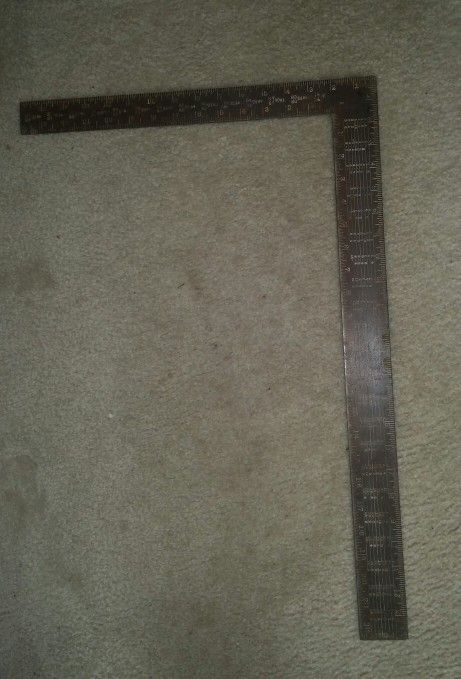 Vintage Sargent Copper Coated Framing Square