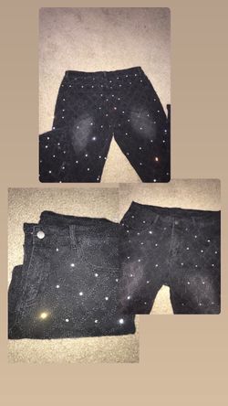 Black Denim Jeans With Diamond suds, Men