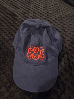 Navy Blue Monogram Embroidered Baseball Cap