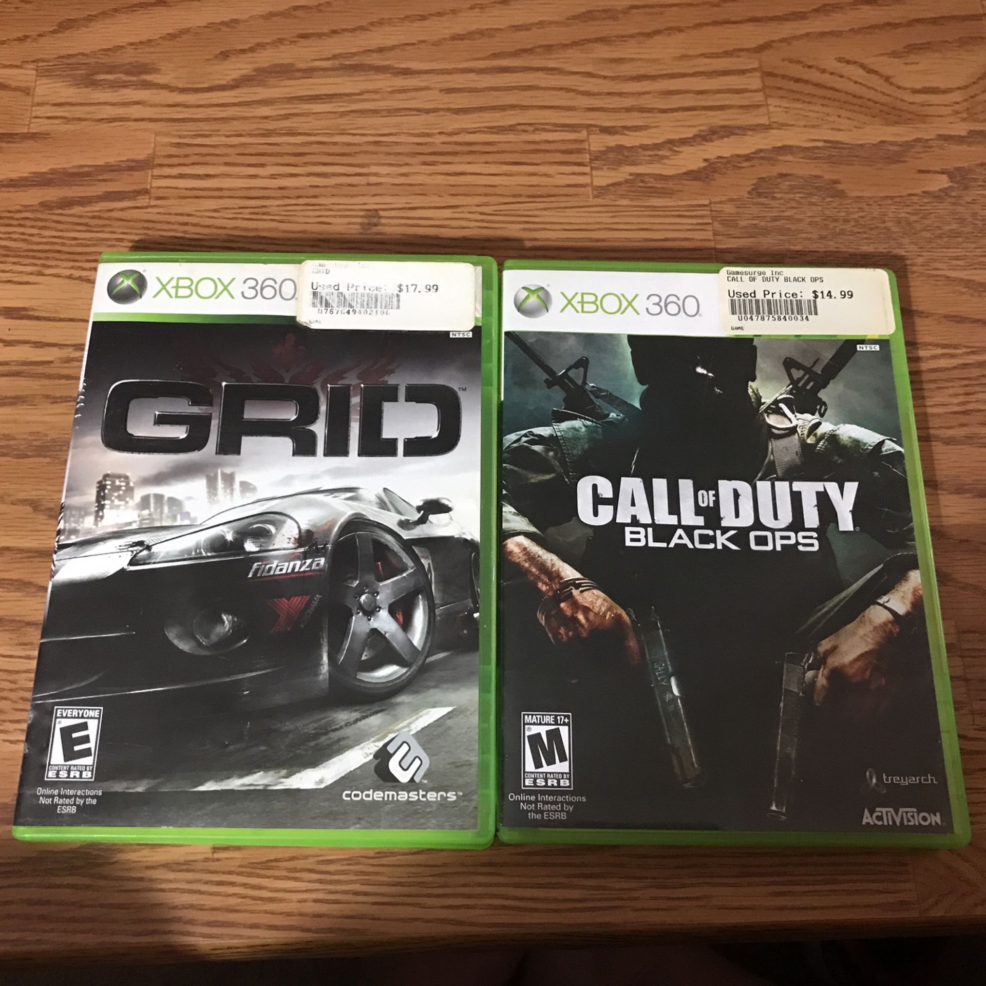 Xbox 360 Grid And Call Of Duty Black Ops