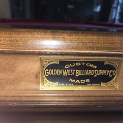 Vintage Custom Golden West Billiard Table