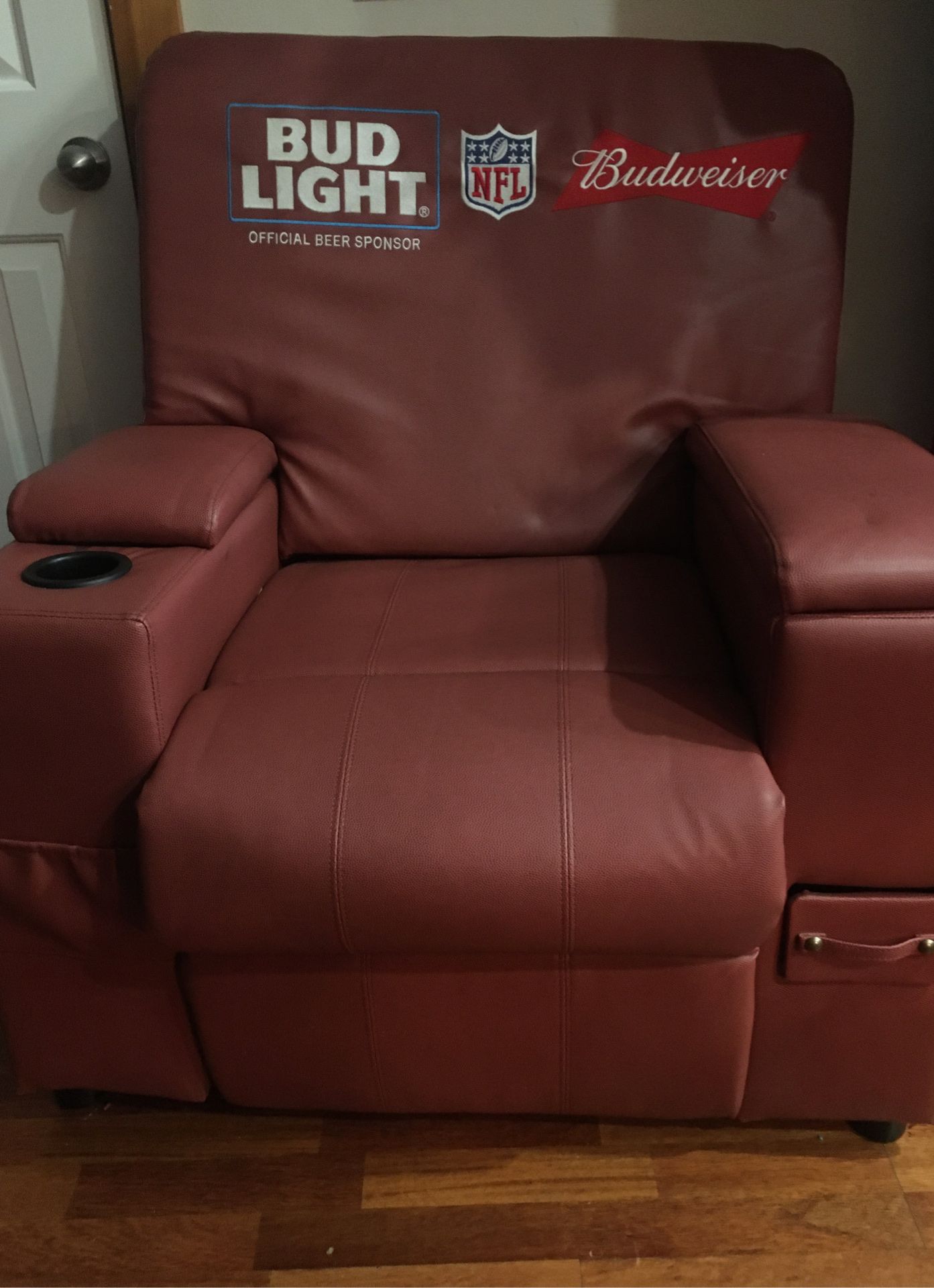 Nfl Budweiser leather chair