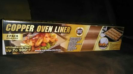 Copper oven liners* 2 rolls per box* new