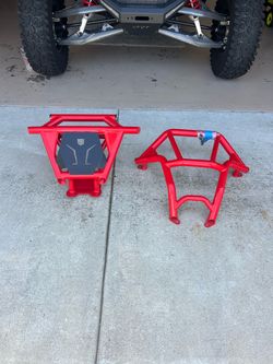 UTV Front and Rear Bumper Guard Set Red