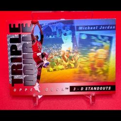 “Michael Jordan” 1993 Upper Deck Triple Double 3-D Standouts Hologram 10 Card Set. NM/M!!!😎