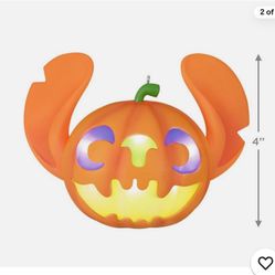 Hallmark Ornament Lilo & Stitch Spooky Jack-O-Lantern Light Up Halloween Pumpkin