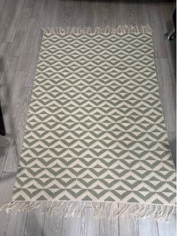 Green area rug