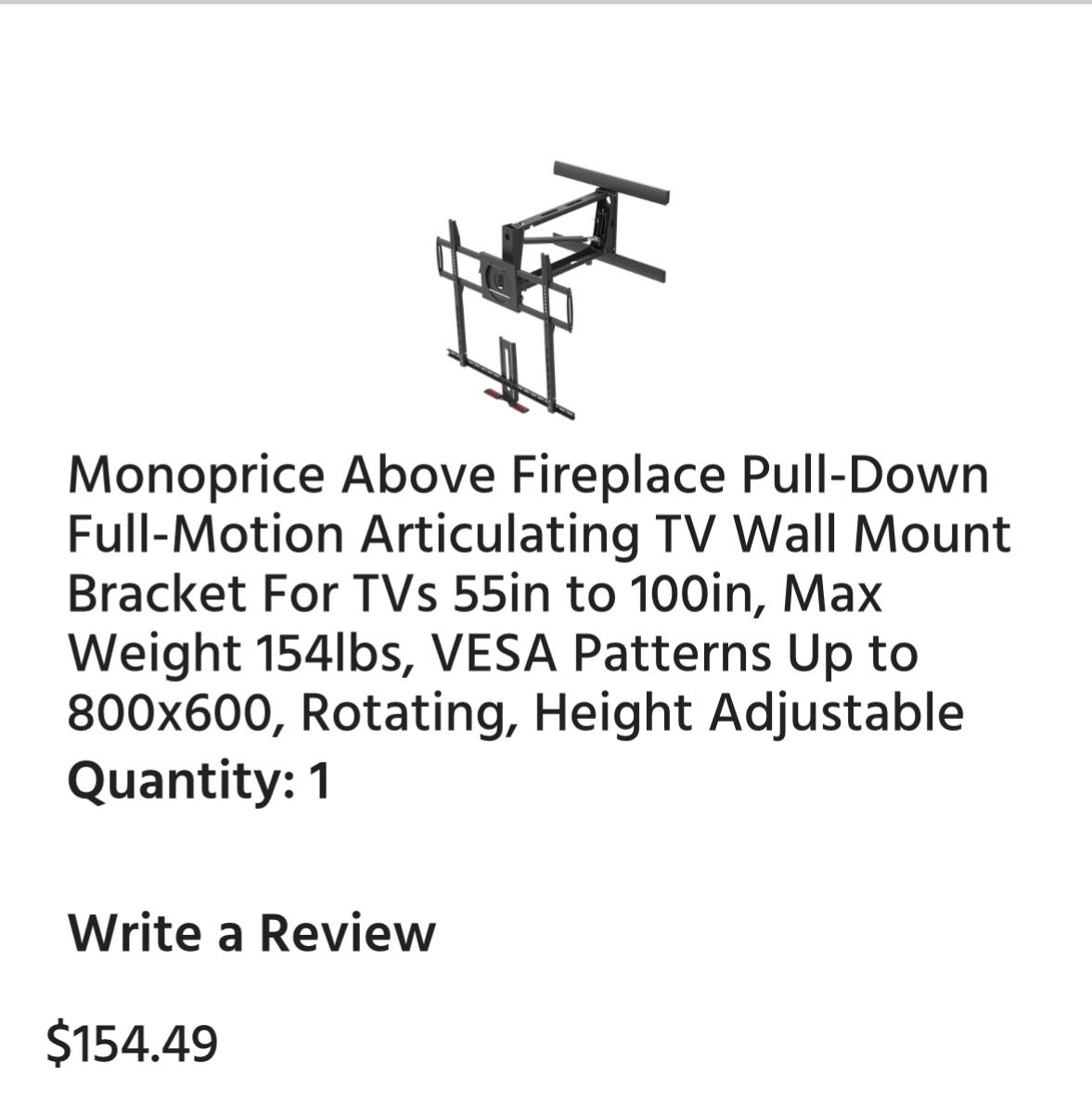 Pull Down TV Wall Mount