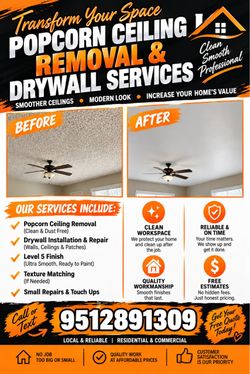 Popcorn ceiling removal