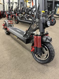 Electric Scooter, 800W Peak Motor E-Scooter with Range up to 25 Miles, Top Speed 22 MPH, 10" Off-Road Scooter Tires, Adjustable Handlebar Height,