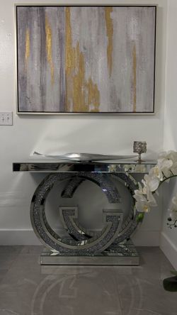 Mesa de espejos decorativa