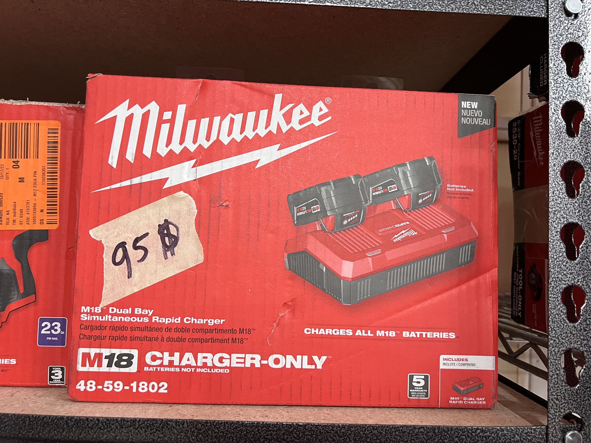 Milwaukee M18 18-Volt Lithium-Ion Dual Bay Rapid Battery Charger Price-95$