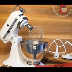 Kitchen Artisan Mixer Bowl And Attachments Great Like New
