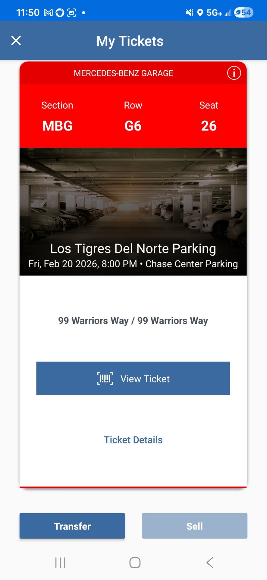 Los tigres del norte parqueo/parking