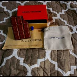 Authentic Louis Vuitton Bag Charm Chocolate Bar Monogram Key Chain