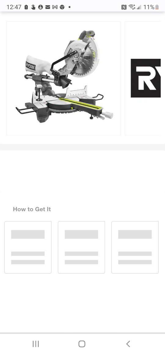 Ryobi 10" sliding chopsaw