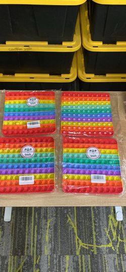 Pop to Teach Rainbow Silicone Pop It Boards – Set of 4