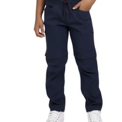 NWT Eddie Bauer boys convertible pants navy