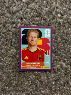 Kevin De Bruyne Purple Sticker 2026 Panini FIFA World Cup Sticker BEL #15