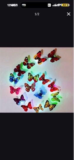 10 pieces Random Assorted 3D LED Butterfly Decoration Night Light Sticker Single And Double Wall Light for Garden Backyard Lawn Party