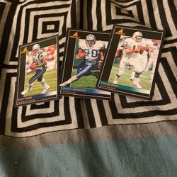 Randy Ross, Barry Sanders, Dan Marion Football Cards