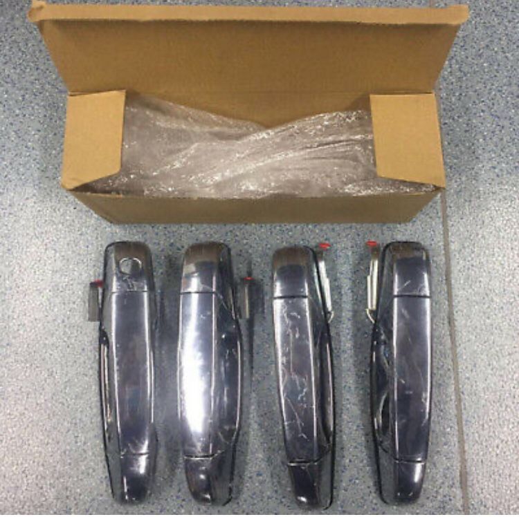 4 pieces chrome door handles Silverado Sierra yukon and more