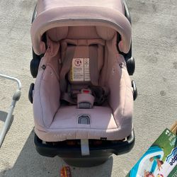Pink car seat