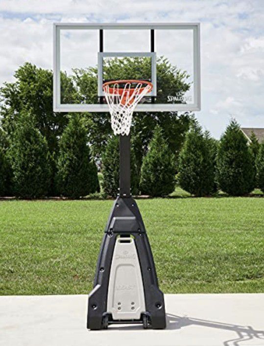 Spalding The Beast 60" Tempered Glass Portable Basketball Hoop

