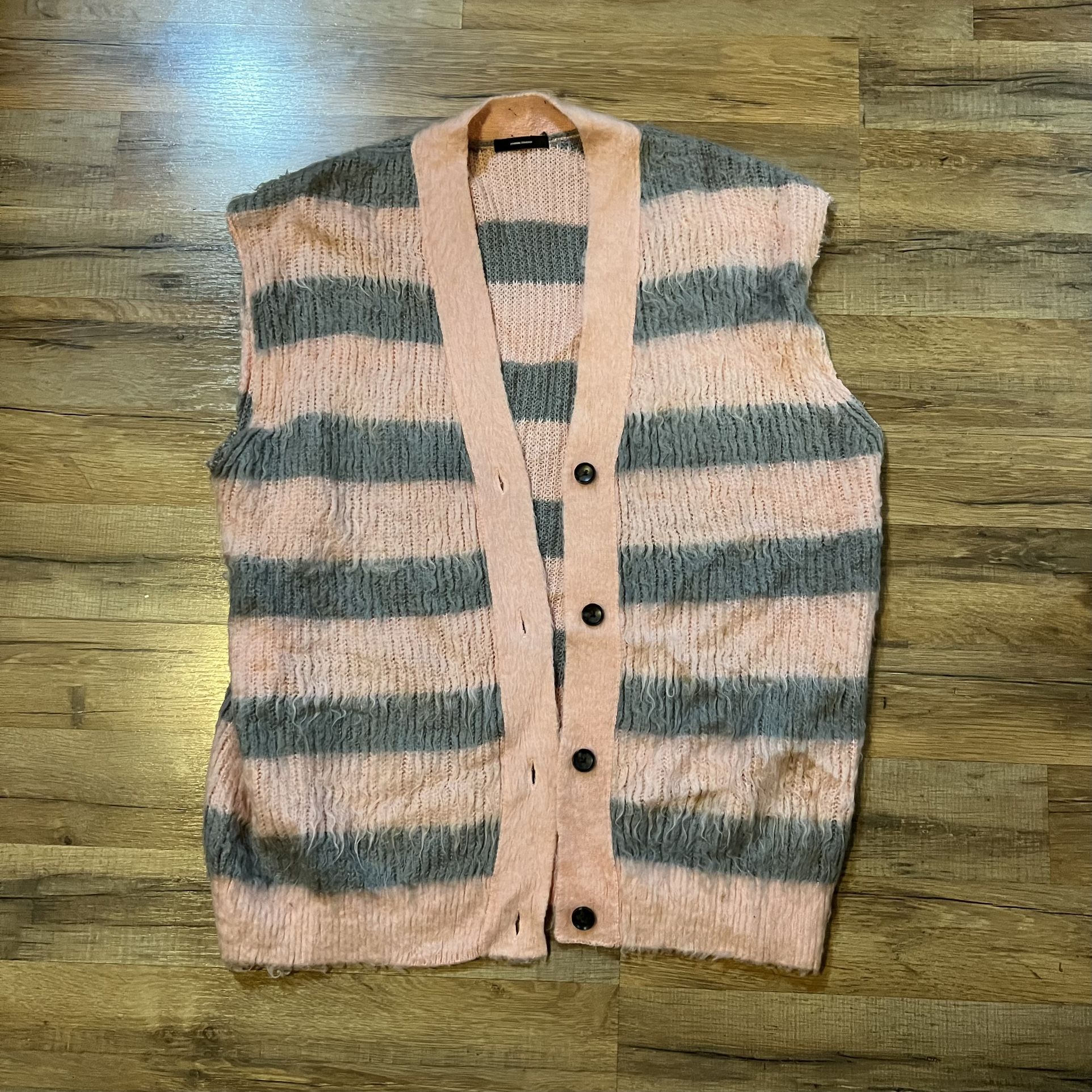 Pink Gray Cardigan