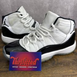 Jordan 11 Retro 2018 Mid Concord Size 5 GS / 6.5W 378038-100 Black White Youth Shoes OG Rare