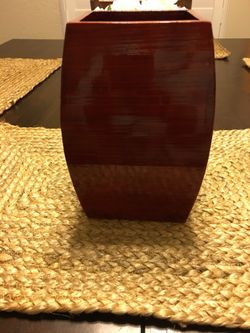 Red decorative vase