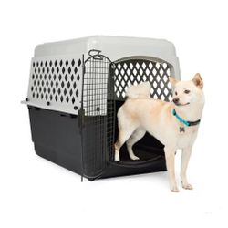 Every Yay - Portable Plastic Pet Kennel - Size M/Medium 36" L x 27" H x 25" W - Grey