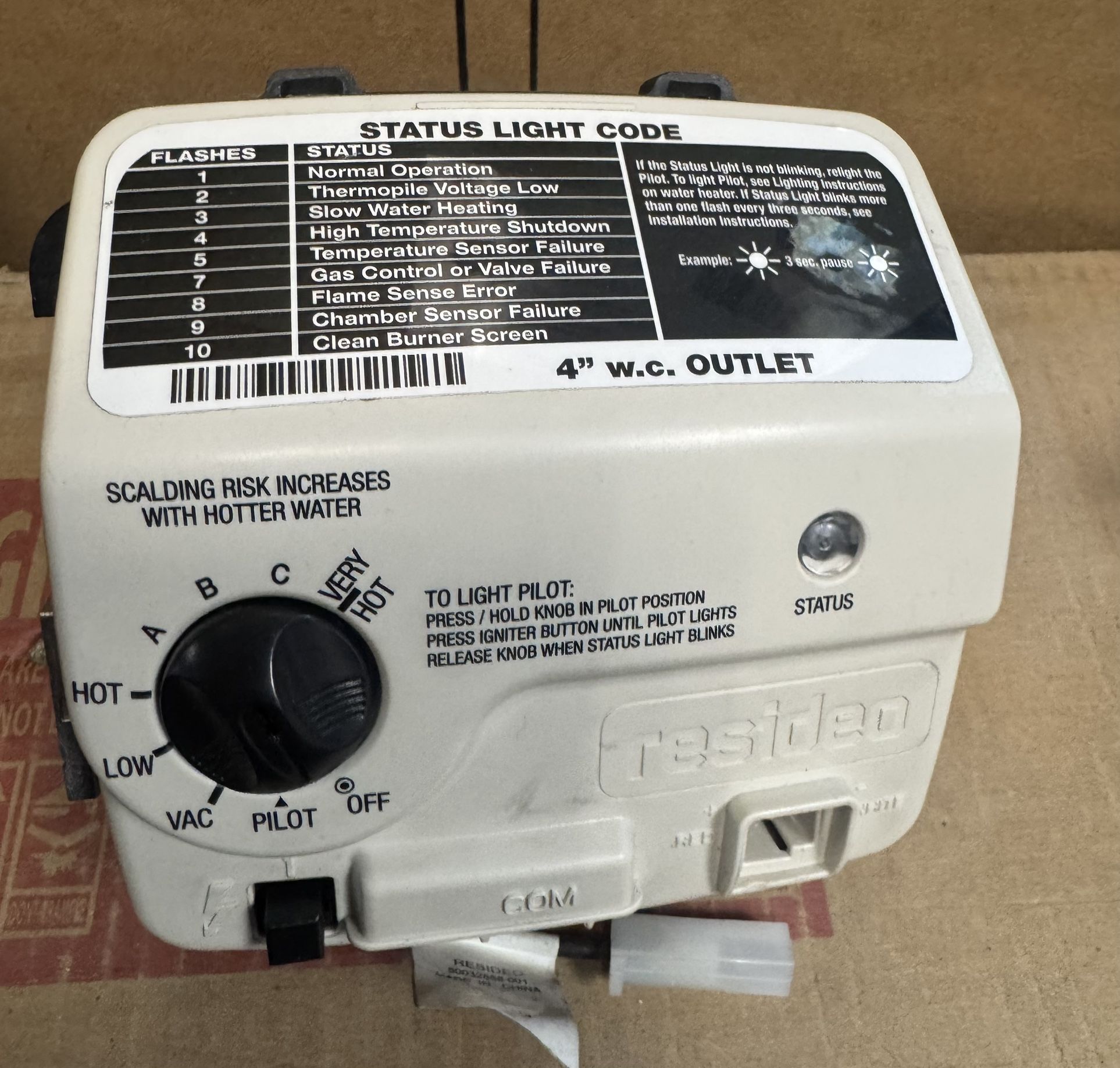 Water Heater Gas Thermostat