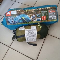 Camping Tent And Sleeping Bag 