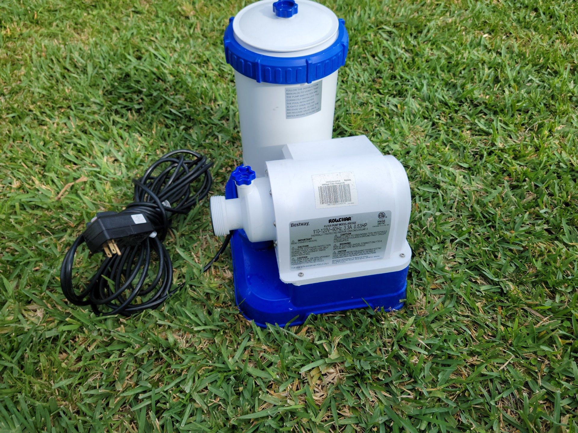 26’ Coleman Above Ground Pool Pump In Great Condition