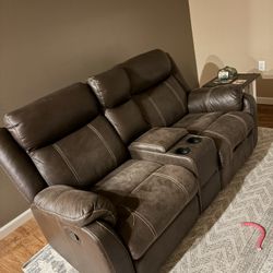 Double Recliner Couch 