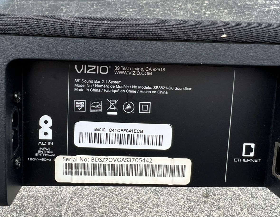 VIZIO 28 SB2821 D6 Sound Bar System with Wireless Subwoofer