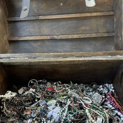 Trunk Of Tangled Jewelry $55