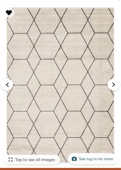 7’ x 10’ Lattice Frieze Hexagon Rug
