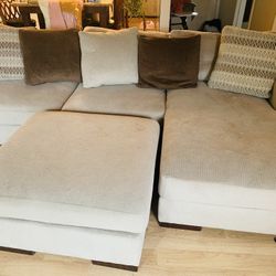 Ashley Couch/sectional W/ottoman 