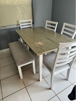 6 person dining table set