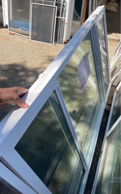 (1) Double glass window, Block, 71.5 in (w) x 41.5 (tall) - NEW