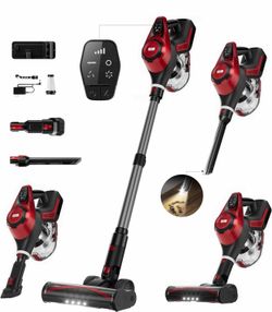 No battery!Cordless Vacuum Cleaner, 30Kpa Home Stick Vacuum, Smart Display Rechargeable Lightweight Handheld