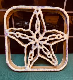 Beautiful Handmade Starfish ceramic high gloss trivet