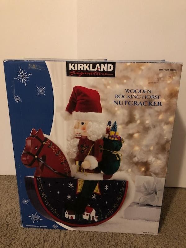Kirkland Wooden Santa Riding Horse Nutcracker