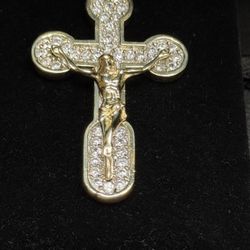 10K Gold Cross 16.9G 2-1/2” long w cz’s 3816 Steilacoom Blvd SW Lakewood (contact info removed)