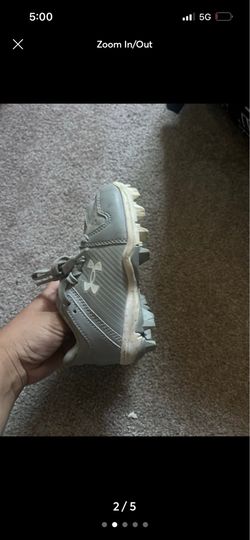 Under armour grey baseball cleats toddler kids size 9